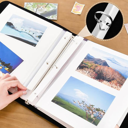 xigua Scandinavian Viking Photo Album Self Adhesive Scrapbook with 20 Detachable Sheet, DIY Album for Family Wedding Anniversary Baby Vacation Travel