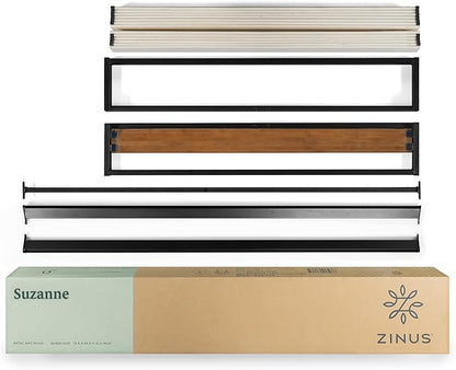 ZINUS GOOD DESIGN Award Winner Suzanne 10 Inch Bamboo and Metal Platforma Bed Frame, No Box Spring Needed, Wood Slat Support, Chestnut Brown, Full