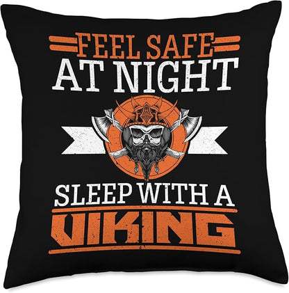 Feel Safe At Night Sleep With A Viking Scandinavian Throw Pillow