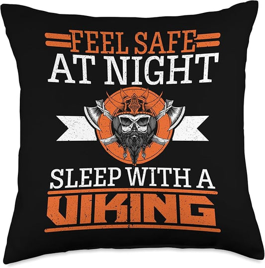 Feel Safe At Night Sleep With A Viking Scandinavian Throw Pillow
