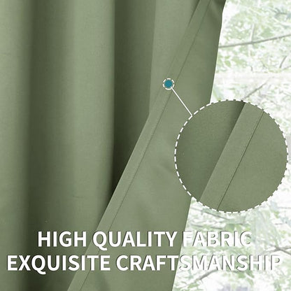 BGment Room Darkening Curtains 108 Inches Long - Grommet Thermal Insulated Drapes Window Treatment Curtains for Bedroom, 2 Panels, 52 x 108 Inch, Grass Green