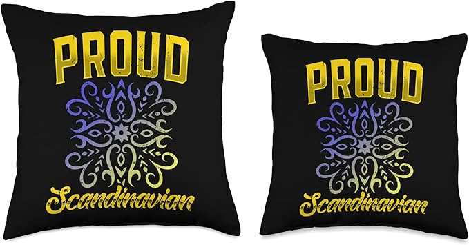 Proud Scandinavian Nordic Scandinavia Scandinavic Roots Throw Pillow