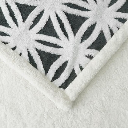 LOMAO Sherpa Fleece Blanket Fuzzy Soft Throw Blanket Dual Sided Blanket for Couch Sofa Bed (Dark Grey, 90''x90'')