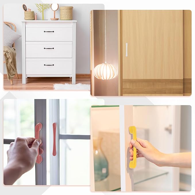 uxcell 10 Pack Plastic Cartoon Drawer Pulls, 5" ABS Closet Wardrobe Door Handle Furniture Accessory for Home Kitchen Cupboard, Pink