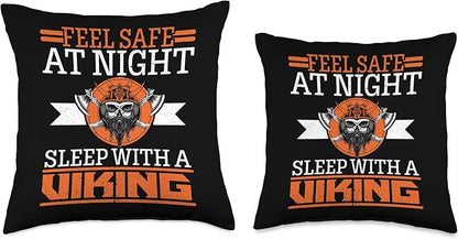 Feel Safe At Night Sleep With A Viking Scandinavian Throw Pillow