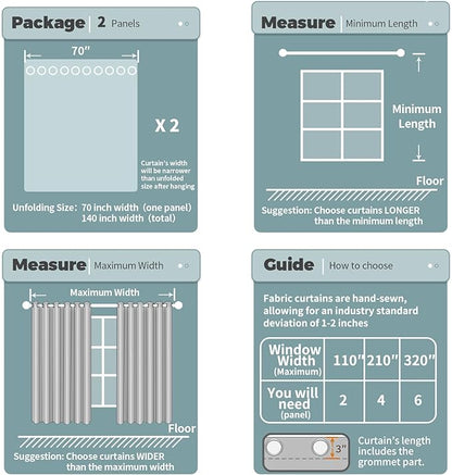 BGment Room Darkening Curtains 63 Inches Long - Grommet Thermal Insulated Drapes Window Treatment Curtains for Bedroom, 2 Panels, 70 x 63 Inch, Baby Pink