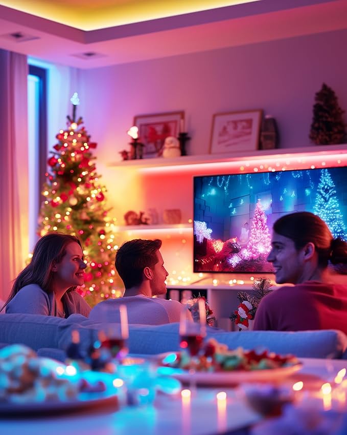 LED Strip Lights, HitLights 4 Pre-Cut 1ft/4ft Small Light Strips Dimmable, RGB 5050 Color Changing LED Tape Light with Remote and UL-Listed Adapter for TV Backlight, Bedroom, Cabinet Shelf Display