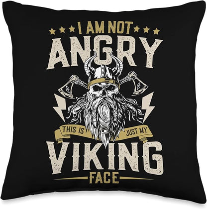 Viking Quote Scandinavian Design Celtic Mythology Throw Pillow