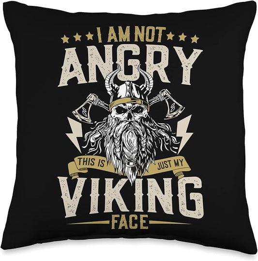 Viking Quote Scandinavian Design Celtic Mythology Throw Pillow