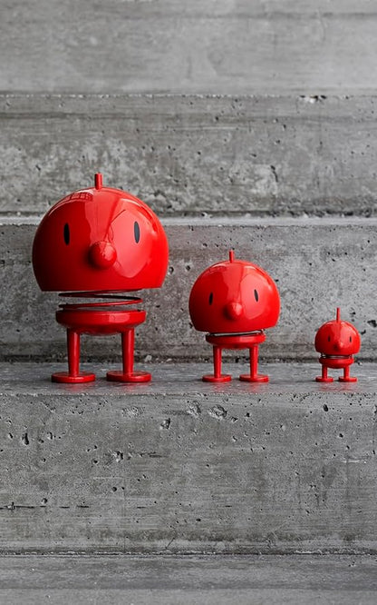 Hoptimist Classic Bumble, Danish Design Elegance Meets Playful Joy in This Charming Figurine - Small Red, 2 x 2.8 x 3.15 inches