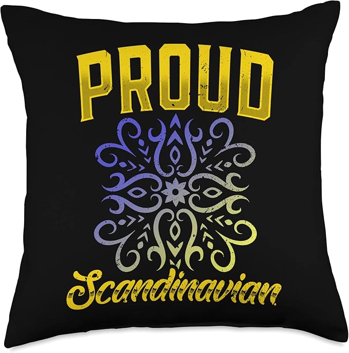Proud Scandinavian Nordic Scandinavia Scandinavic Roots Throw Pillow