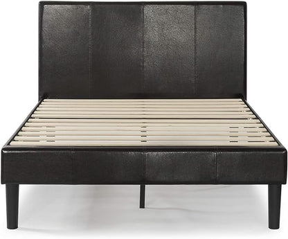 ZINUS Gerard Faux Leather Upholstered Platform Bed Frame, Mattress Foundation, Wood Slat Support, No Box Spring Needed, Easy Assembly, Twin