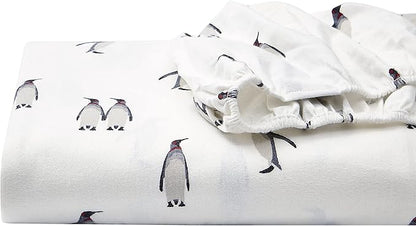 Eddie Bauer - Twin Sheets, Cotton Flannel Bedding Set, Brushed For Extra Softness, Cozy Home Decor (Rookeries, Twin)