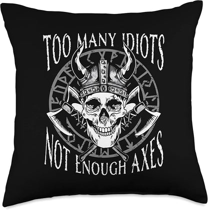 Funny Viking Vikings Norsemen Norse Scandinavian Scandinavia Throw Pillow