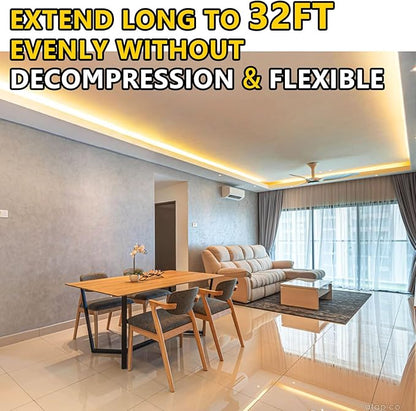 EMITEVER COB LED Strip Lights Warm White, 3000K Tape Light 16.4FT Premium High Density, DC 24V, 300+Lumens/ft,2400LEDs/Spool, Ra 90+, 3W/ft, UL Listed 5 Year Warranty (Power Supply Sold Separately)