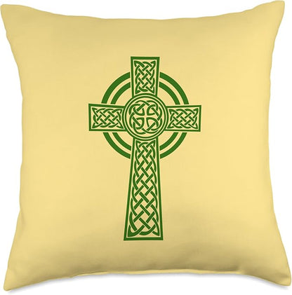 Nordic Scandinavian Legends Old Norse Mythology Celtic Cross Throw Pillow