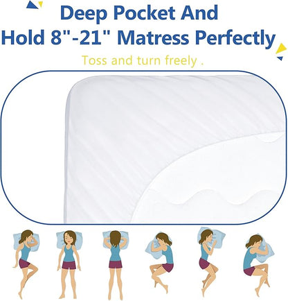 Aemicion Extra Thick Mattress Topper Queen, 4 Inch Extra Soft Mattress Pad Cover, Pillow Top Matress Topper with with 18" Deep Pocket 60" x 80"