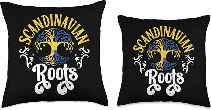 Scandinavian Roots Sweden Swede Scandinavia Scandinavic Throw Pillow