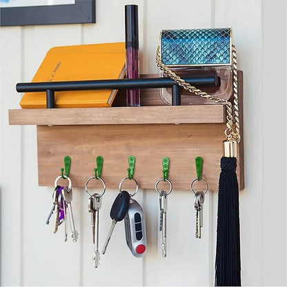 15 Pcs Coat Hooks, Hanger Hook with 30 Pieces Screws for Hanging Hat, Towel, Key, Robe, Coats, Scarf, Bag, Cap, Coffee Cup, Mugs(Green)