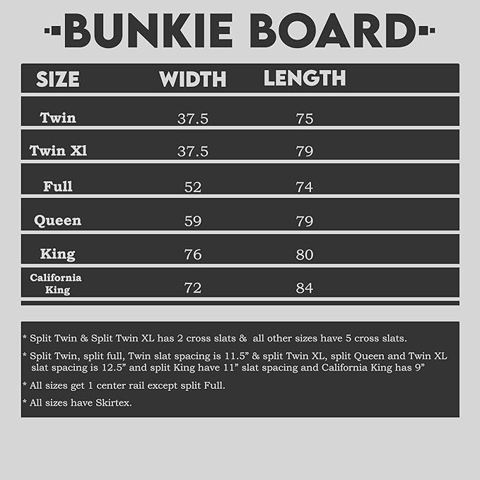 Spinal Solution, 1.5-Inch Split Bunkie Board for Mattress/Bed Support - Fully Assembled, Improved Comfort and Support, King, Gray