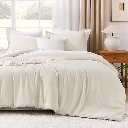 Litanika Twin XL Comforter Set Beige - 2 Pieces Extra Long Bed Set for College Dorm, All Season Bedding Set for Girls and Boys