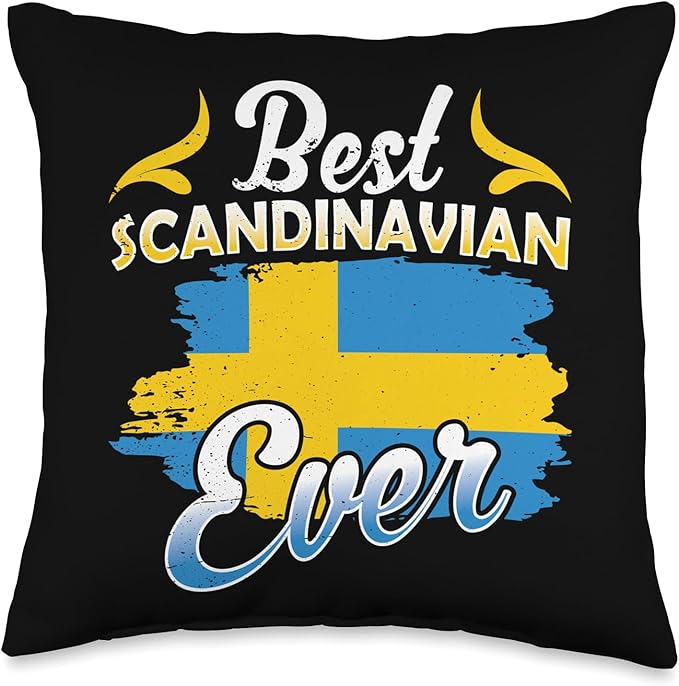 Best Scandinavian Ever Sweden Roots Scandinavia Scandinavic Throw Pillow