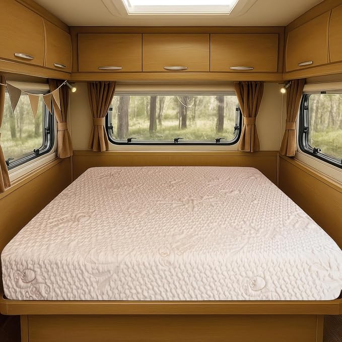 Foamma 6” x 36” x 75” Truck, Camper, RV High-Density Bunk Mattress, Organic Cotton Cover, Made in USA, Comfortable, Travel Trailer, CertiPUR-US Certified