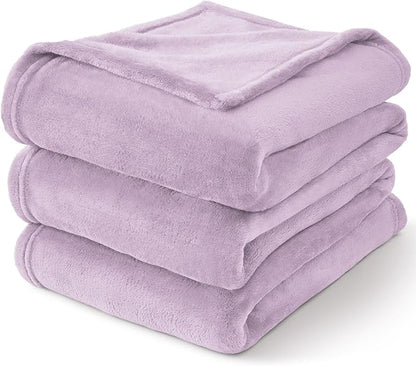 BEDELITE Fleece Blanket Lilac Throw Blankets for Couch & Bed, 300GSM Luxury Plush Cozy Fuzzy Blanket 50" x 60", Super Soft Warm Lightweight Throw Blanket for Travel Camping