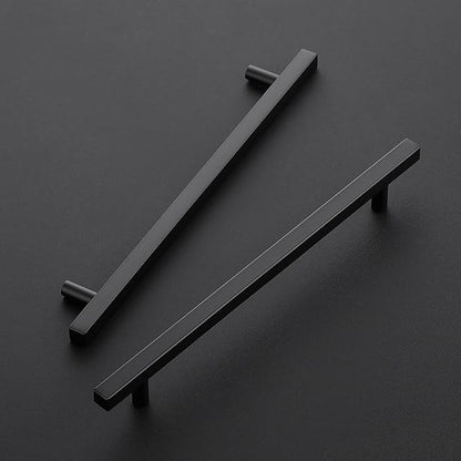 Ravinte Cabinet Handles 10 Pack - 8-4/5 Inch Matte Black Square Pulls, 11-3/10 Inch Overall Length - Kitchen Hardware Drawer Pulls