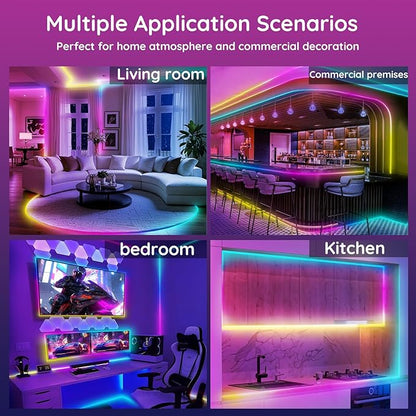 FBZ 20Ft Led Rope Lights, Flexible Neon Lights Control with App/Remote, Multiple Modes, IP65 Outdoor RGB Waterproof, Music Sync Gaming Light Strip for Bedroom Decor