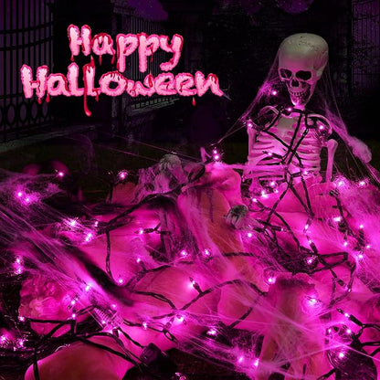 Toodour Purple Halloween Lights, 75ft 300 Count Incandescent Halloween String Lights, UL Certified Connectable Mini Bulbs String Lights for Home, Garden, Porch, Yard, Patio, Party, Indoor Decoration