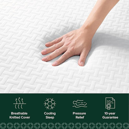 ZINUS 6 Inch Full Cooling Essential Memory Foam Mattress [NewVersion], Fiberglass Free, Medium Feel, Breathable Cooling Layers, Certified Safe Materials