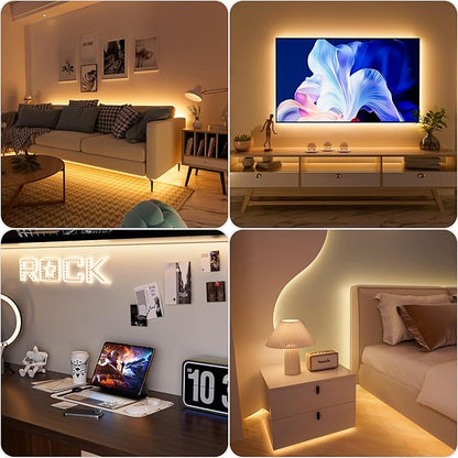 PAUTIX COB LED Strip Light 5V USB 6.56ft/2m 640LEDs 1200lm Dimmable LED Strip Light 3000K Warm White CRI90+ USB TV Backlight,Flexible Under Cabinet Tape Light for Bedroom,Kitchen,Home DIY Lighting