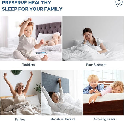 BEDLORE Waterproof Mattress Protector, Noiseless Queen Size Mattress Pad with Deep Pocket Fitted Up to 6"-18", Soft Breathable Dirt-Proof Bed Mattress Cover Washable Bedroom, Hotel (Gray)