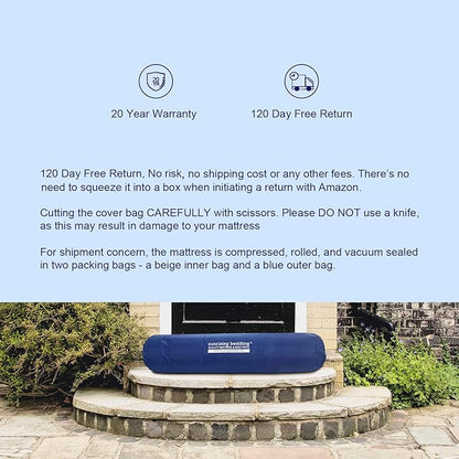 California King Size Foam and Spring Hybrid Mattresses, 10 Inch Medium Firm Mattress in a Box with Individual Pocket Coils, Edge Supportive, CertiPUR-US Certified