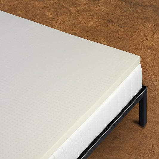 Pure Green Natural Latex Mattress Topper w/Jersey Cover - Medium Firmness - 3 Inch - Full Size (GOTS Certified Organic)