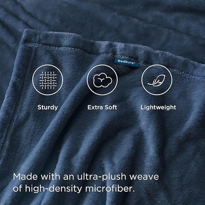 Bedsure GentleSoft Fleece Blankets King Size Mineral Blue - Bed Blanket Soft Lightweight Plush Cozy Fuzzy Luxury Microfiber, 108x90 inches