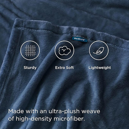 Bedsure GentleSoft Fleece Throw Blanket Mineral Blue - 300GSM Blankets for Couch, Sofa, Bed, Soft Lightweight Plush Cozy Throws for Toddlers, 50x60 inches