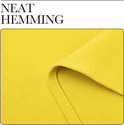 NICETOWN Bedroom Curtain Panels Draperies, Thermal Insulated Solid Grommet Curtains/Drapes (1 Pair, 34 by 63 inches, Bright Yellow)