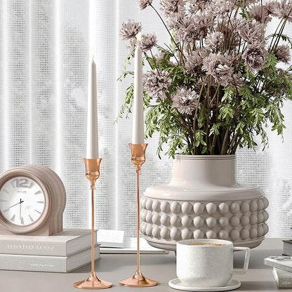 Candlestick Holders Rose Gold, 3 Packs Taper Candle Holder for Candlesticks, Candle Sticks Holder Decor for Home Decor