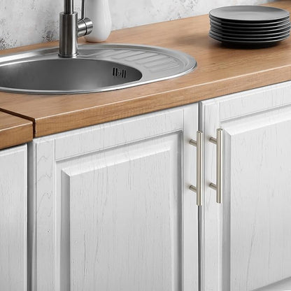 JOY DECOR 15 Pack Cabinet Handles, Brushed Nickel Cabinet Pulls, 3-3/4 in Hole Center Kitchen Cabinet Handles, Stainless Steel T Bar Handles for Dresser Drawers