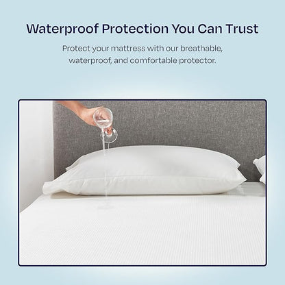 2-Pack Waterproof Mattress Protector for King Size Bed - Soft, Noiseless, Cooling, Deep Pocket Mattress Protector to Fit 8-20 inch Mattress