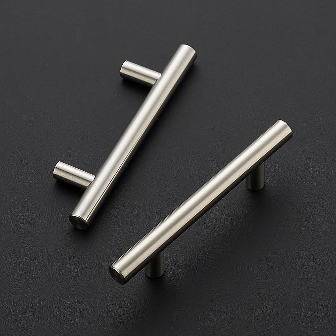 Ravinte 10 Pack 5'' Cabinet Pulls Brushed Nickel Stainless Steel Kitchen Drawer Pulls Cabinet Handles 3" Hole Center