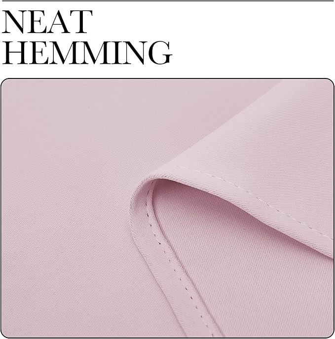NICETOWN Blackout Curtain Panels for Girls Room, Nursery Essential Thermal Insulated Solid Grommet Top Blackout Drapes (Baby Pink=Lavender Pink, 1 Pair, 34 x 63 Inch)