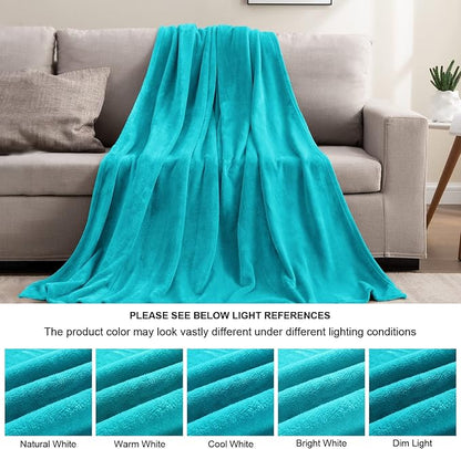 BEDELITE Fleece Blanket King Size Blankets for Bed, Luxury Plush Cozy Fuzzy Blanket 108x90 inches, Super Soft Warm Lightweight Throw Blanket All Seasons Suitable, Teal