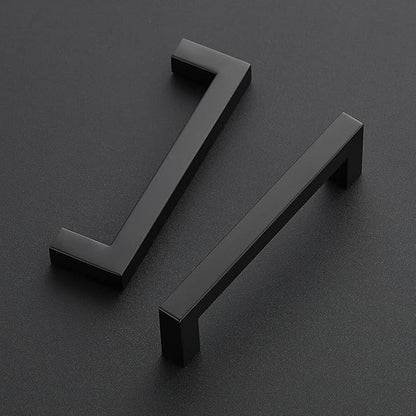 Ravinte 14 Pack 4-1/2 Inch Kitchen Square Cabinet Handles Matte Black Pulls Black Drawer Pulls Kitchen Cabinet Hardware Handles