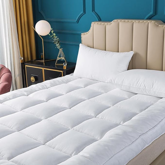 Mattress Topper Queen Size Pillowtop Mattress Cover Cooling Mattress Pad 2 Inch Thick