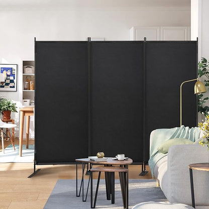 JAXPETY 2PCS Room Divider Panel 6ft Tall Privacy Screen for Room Separation, Folding and Portable Office Wall Dividers 88" W x 73" H