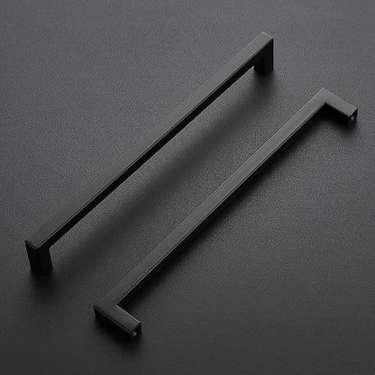 Ravinte 5 Pack Black Cabinet Pulls 10 Inch Square Kitchen Cabinet Handles Matte Black Kitchen Hardware for Drawer Pulls Drawer Handles Come with Screwdriver