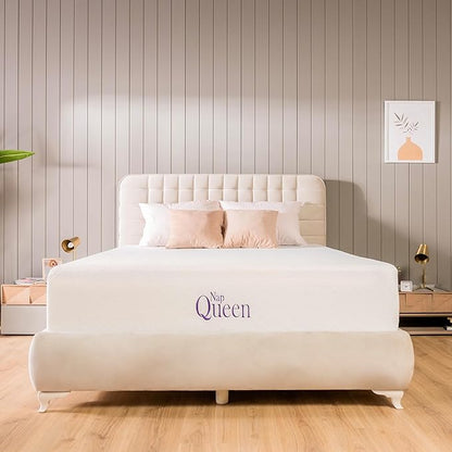 NapQueen Twin Mattress, 12 Inch Elizabeth Cooling Gel Memory Foam Mattress, Twin Bed Mattress in a Box, CertiPUR-US Certified, Medium Firm, Breathable Soft Fabric Cover